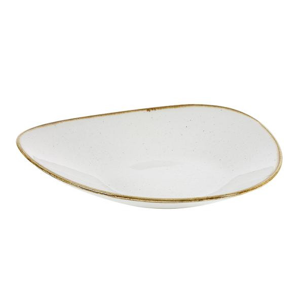 Салатник треугольный мелкий 27,2х26,7см, без борта, Stonecast, цвет Barley White SWHSTB271