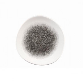 Тарелка мелкая "Волна" 21см, без борта, цвет Raku Quartz Black, Studio Prints RKBQOG81