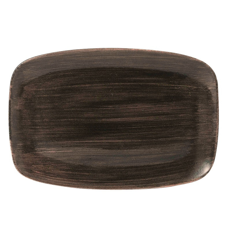 Блюдо прямоугольное CHEFS 35,5х24,5см, без борта, Stonecast Patina, цвет Iron Black PAIBXP141
