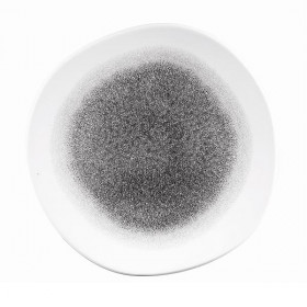 Тарелка мелкая "Волна" 26,4см, без борта, цвет Raku Quartz Black, Studio Prints RKBQOG101