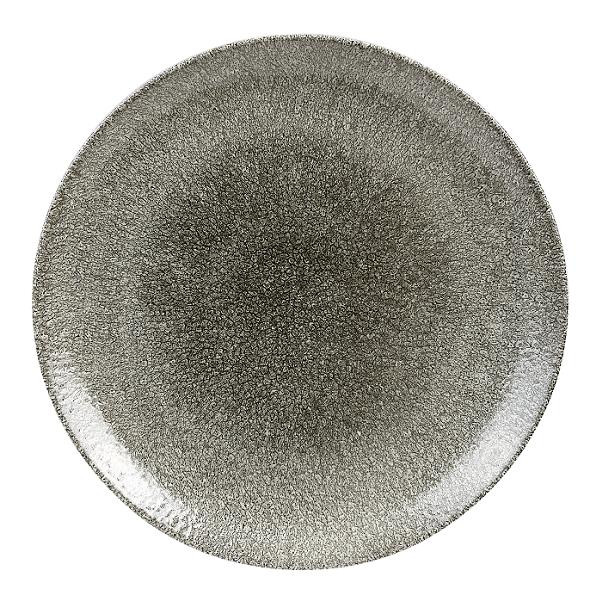 Тарелка мелкая 28,8см, без борта, цвет Raku Quartz Black, Studio Prints RKBQEV111
