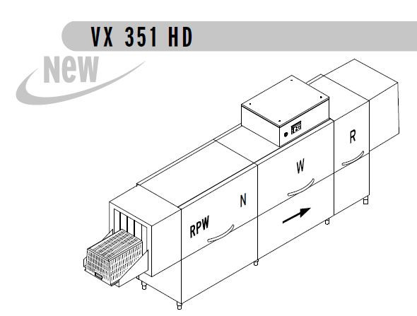 МАШИНА Д/МОЙКИ ЯЩИКОВ DIHR VX 351 HD DX+DDE+XP+DR99/2 ЧАСТИ
