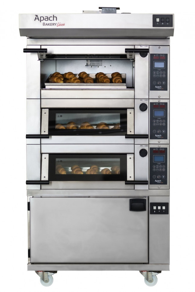 ПЕЧЬ ПОДОВАЯ С ПОДСТАВКОЙ БЕЗ НАПРАВЛЯЮЩИХ APACH BAKERY LINE E4K8L DPBI-T