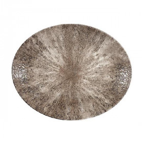 Блюдо овальное 27х22,9см, без борта, цвет Stone Zircon Brown, Studio Prints STZBOP581