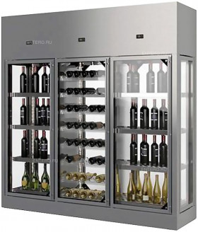 ШКАФ ВИННЫЙ ENOFRIGO WINE LIBRARY 3P 4V H260 P60 СЕРЕБРИСТЫЙ A1WI3HV5/873