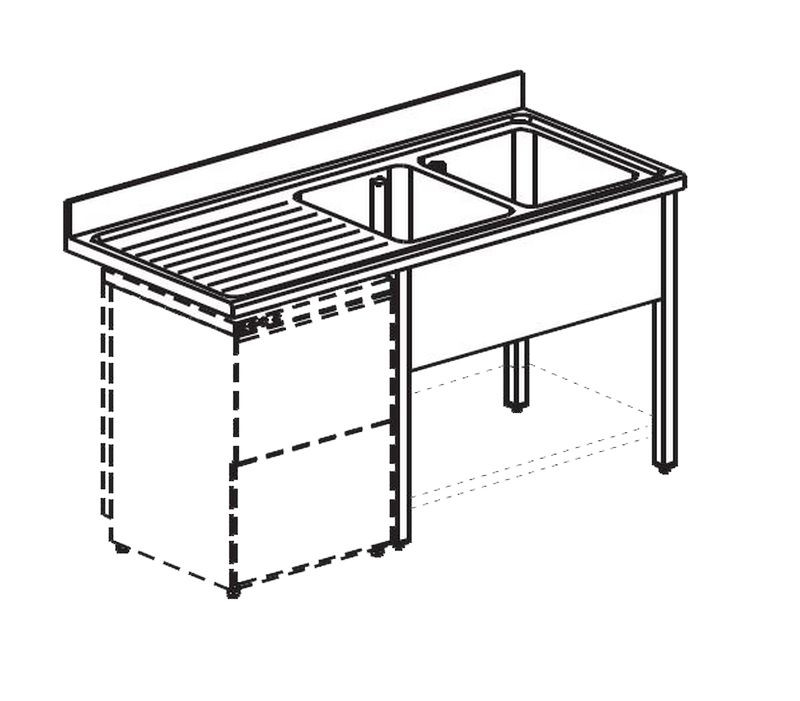 ВАННА МОЕЧНАЯ APACH CHEF LINE L2S186-54LWSHD