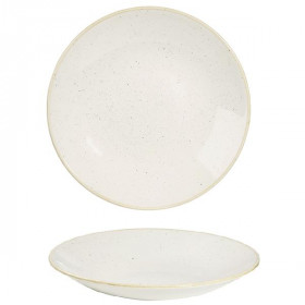 Тарелка глубокая 25,5см h3,5см, без борта, Stonecast, цвет Barley White SWHSPD251