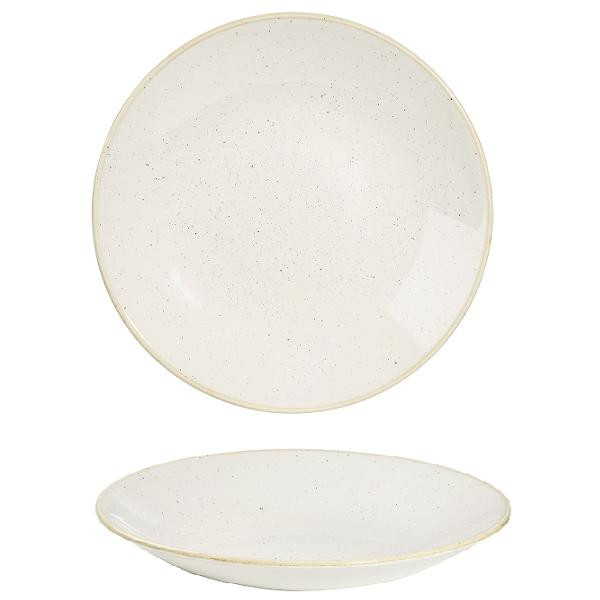 Тарелка глубокая 25,5см h3,5см, без борта, Stonecast, цвет Barley White SWHSPD251