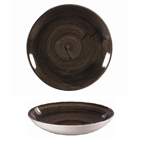 Тарелка глубокая 24,8см 1,13л, без борта, Stonecast Patina, цвет Iron Black PAIBEVB91