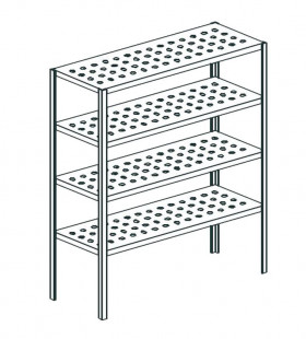 СТЕЛЛАЖ ПЕРФОРИРОВАННЫЙ APACH CHEF LINE LSTP18-146