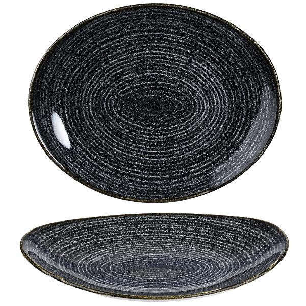 Тарелка глубокая овальная 27х22,9см, цвет Charcoal Black, Studio Prints SPCBOP581