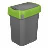 Бак для мусора "SMART BIN" 10л (245x196x345мм), с крышкой "маятник" (зеленый) 434214709