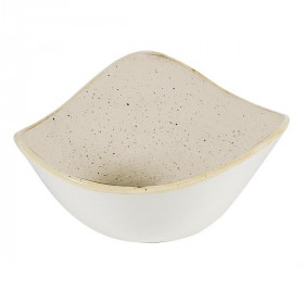 Салатник треугольный 0,26л d15,3см, без борта, Stonecast, цвет Nutmeg Cream SNMSTRB61