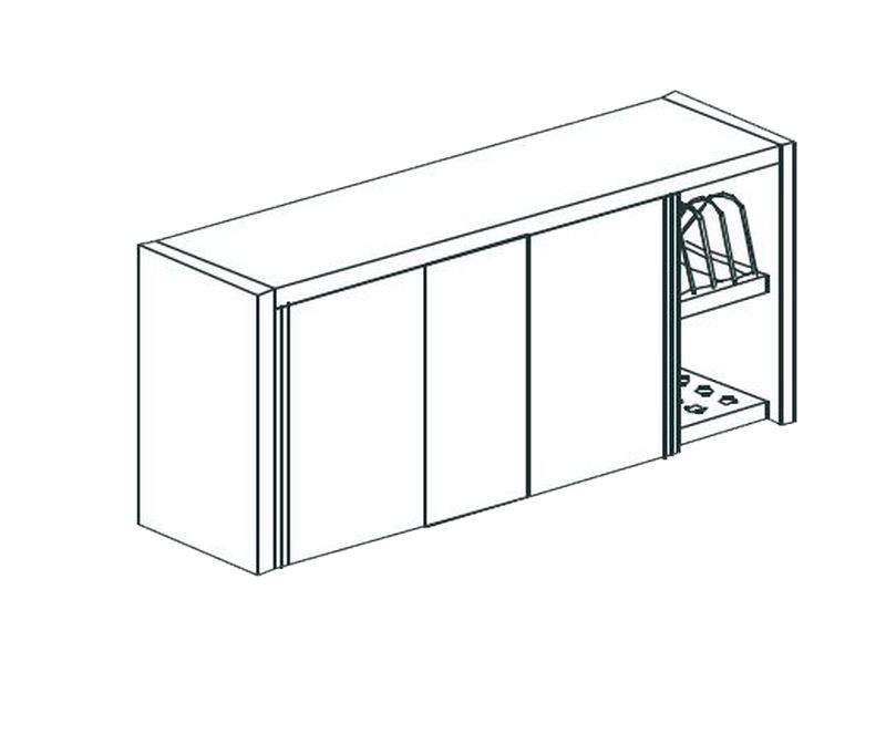 ПОЛКА НАСТЕННАЯ ЗАКРЫТАЯ APACH CHEF LINE LCW106DDSD