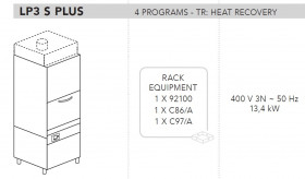 МАШИНА КОТЛОМОЕЧНАЯ DIHR LP3 STR PLUS ELETTRONICA+DDE