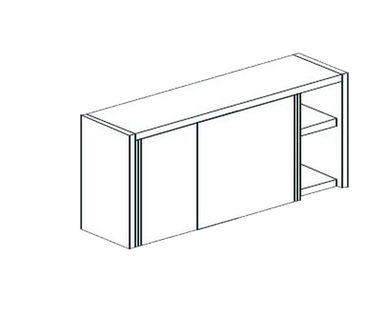 ПОЛКА НАСТЕННАЯ ЗАКРЫТАЯ APACH CHEF LINE LCW106SD