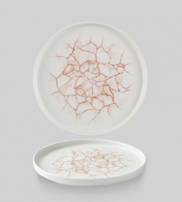 Тарелка мелкая 21см, h2см с прямым бортом, Chefs Plate, цвет Kintsugi Coral, KTAMWP211