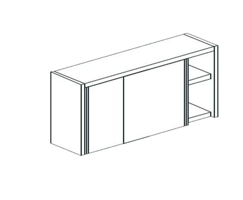 ПОЛКА НАСТЕННАЯ ЗАКРЫТАЯ APACH CHEF LINE LCW116SD