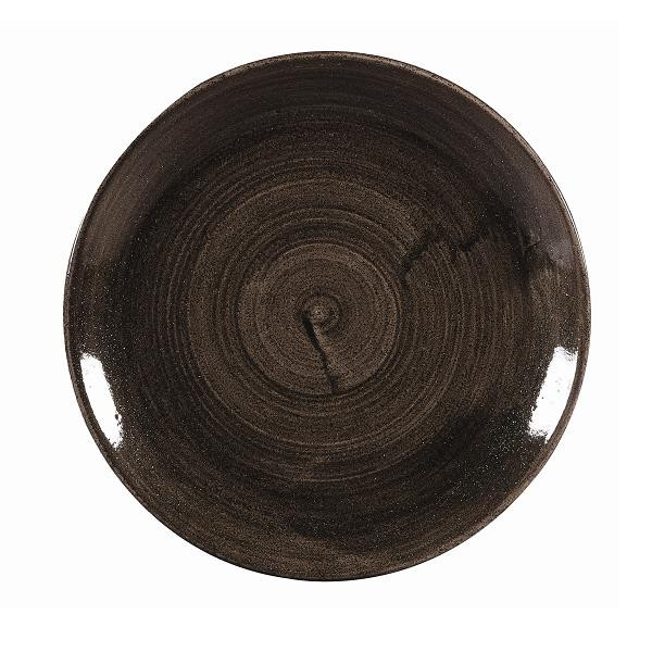 Тарелка мелкая 21,7см, без борта, Stonecast Patina, цвет Iron Black PAIBEVP81