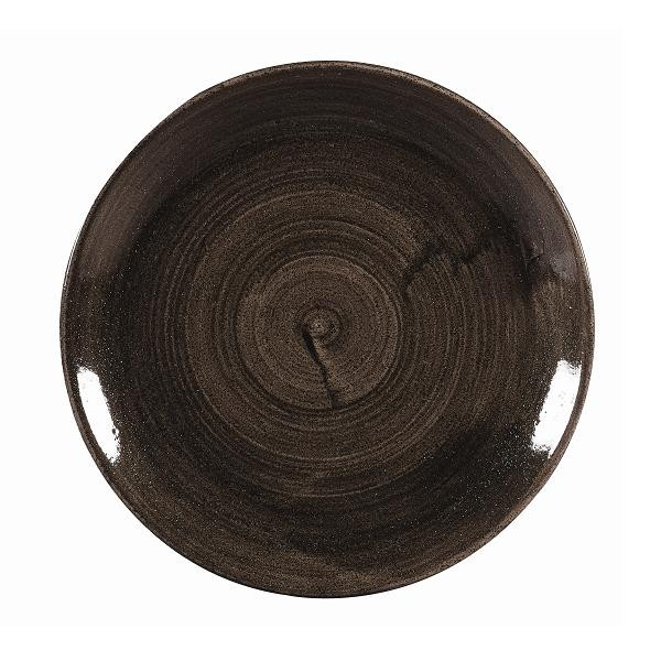 Тарелка мелкая 26см, без борта, Stonecast Patina, цвет Iron Black PAIBEV101