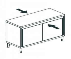СТОЛ ПРОИЗВОДСТВЕННЫЙ ЗАКРЫТЫЙ СКВОЗНОЙ APACH CHEF LINE LWC616SH2SDPT