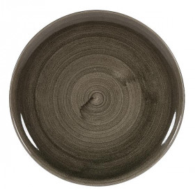Тарелка мелкая d32,4см, без борта, Stonecast Patina, цвет Iron Black PAIBEV121