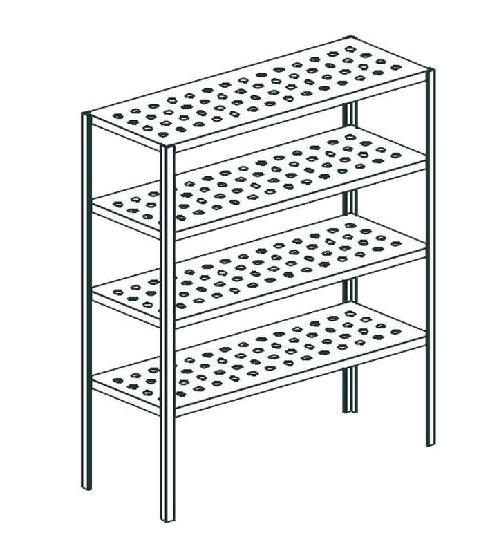 СТЕЛЛАЖ ПЕРФОРИРОВАННЫЙ APACH CHEF LINE LSTP18-204