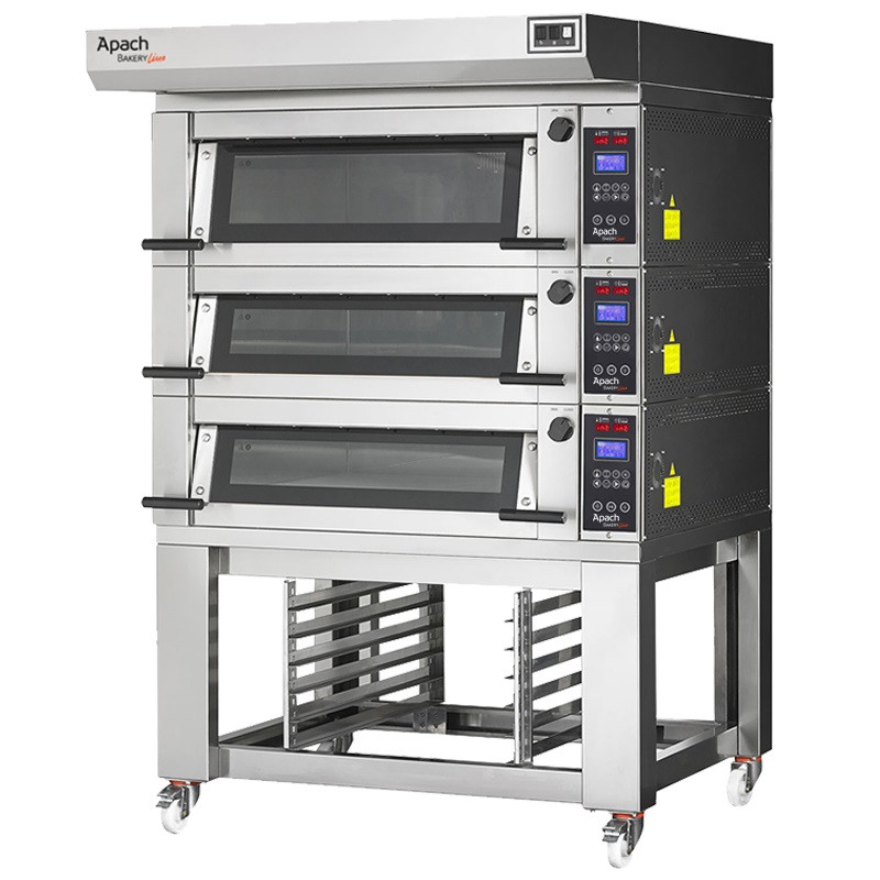 ПЕЧЬ ПОДОВАЯ С ПОДСТАВКОЙ С НАПРАВЛЯЮЩИМИ APACH BAKERY LINE E2LK2S DPBI-T