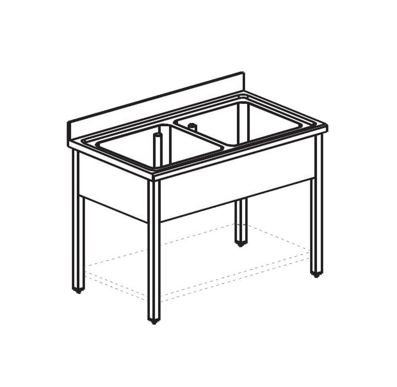 ВАННА МОЕЧНАЯ APACH CHEF LINE L2S117-45