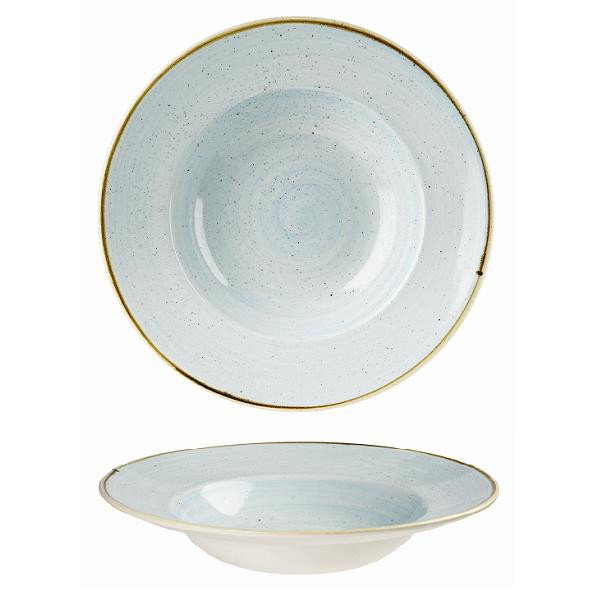 Тарелка для пасты 28см 0,47л, с широким бортом, Stonecast, цвет Duck Egg Blue SDESVWBL1