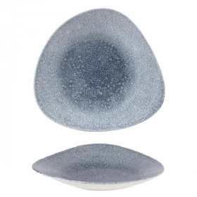Салатник треугольный мелкий 27,8х19,8см, цвет Raku Topaz Blue, Studio Prints RKTBTB271