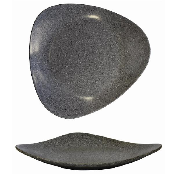 Тарелка треугольная мелкая 35х32,5см, меламин, Lotus Melamine, цвет Granite ZPLGLP41