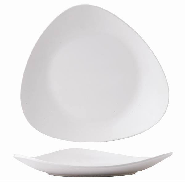 Тарелка треугольная мелкая 35х32,5см, меламин, Lotus Melamine, цвет White ZPLWLP41