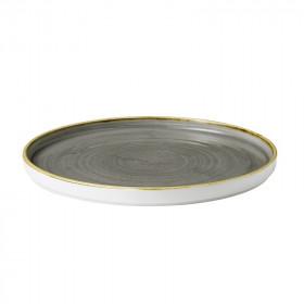 Тарелка мелкая d21см h2см, с прямым бортом, Chefs Plates, Stonecast, цвет Peppercorn Grey SPGSWP211