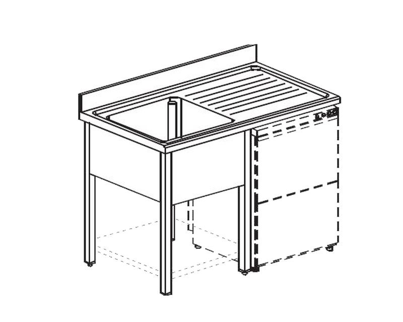 ВАННА МОЕЧНАЯ APACH CHEF LINE LS146-54RWSHD