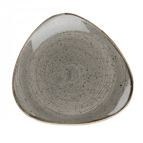 Тарелка мелкая треугольная 19,2см, без борта, Stonecast, цвет Peppercorn Grey SPGSTR71