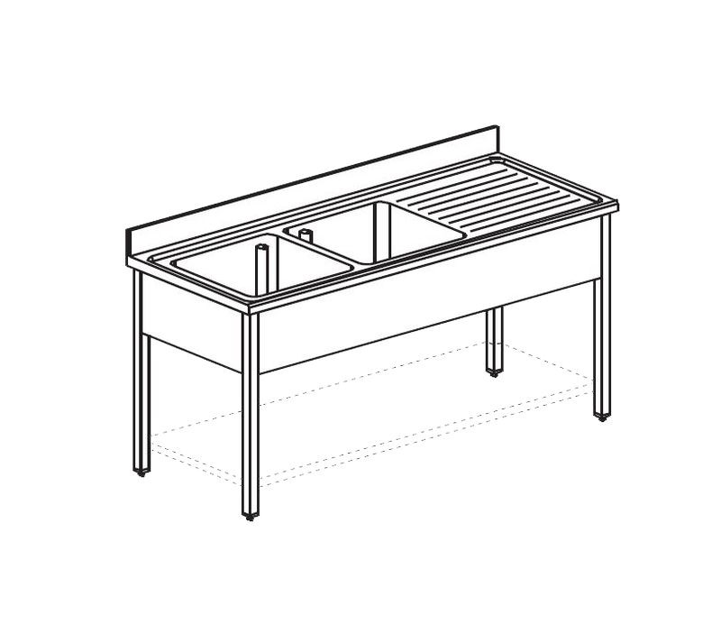 ВАННА МОЕЧНАЯ APACH CHEF LINE L2S146-44RWSH