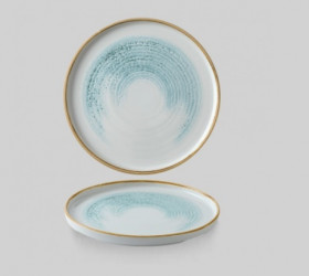 Тарелка мелкая CHEFS 21см, с бортом, цвет Aquamarine, Studio Prints Homespun Accents HAAMWP211