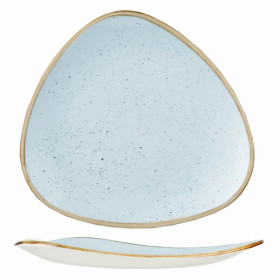 Тарелка мелкая треугольная 31,1см, без борта, Stonecast, цвет Duck Egg Blue SDESTR121
