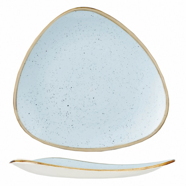 Тарелка мелкая треугольная 31,1см, без борта, Stonecast, цвет Duck Egg Blue SDESTR121