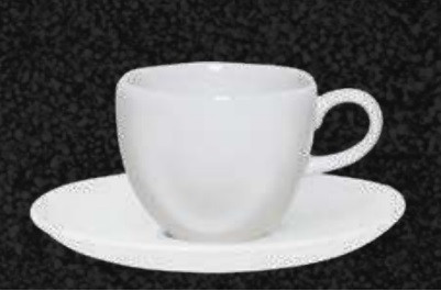 Пара чайная WHITE (чашка 220мл и блюдце 16см) Oxford 077105, RA04-9504