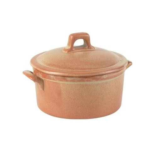 Кокотница 0,425л d12см h5,5см, с крышкой, керамика, FLAME C01270
