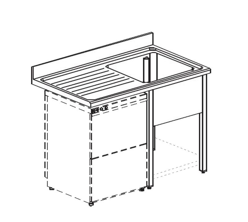 ВАННА МОЕЧНАЯ APACH CHEF LINE LS156-54LWD