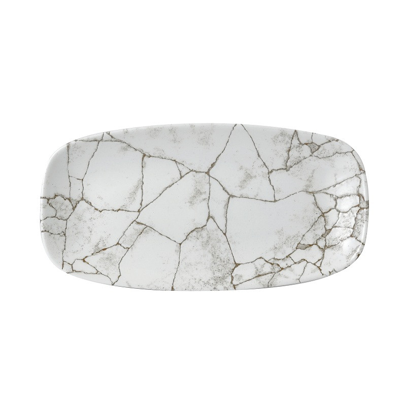 Блюдо прямоугольное CHEFS 29,8х15,3см, без борта, цвет Kintsugi Agate Grey, Studio Prints KTAGXO111