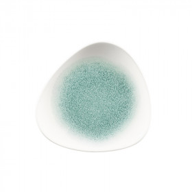 Тарелка мелкая треугольная 19,2см, без борта, цвет Raku Jade Green, Studio Prints RKJGTR71