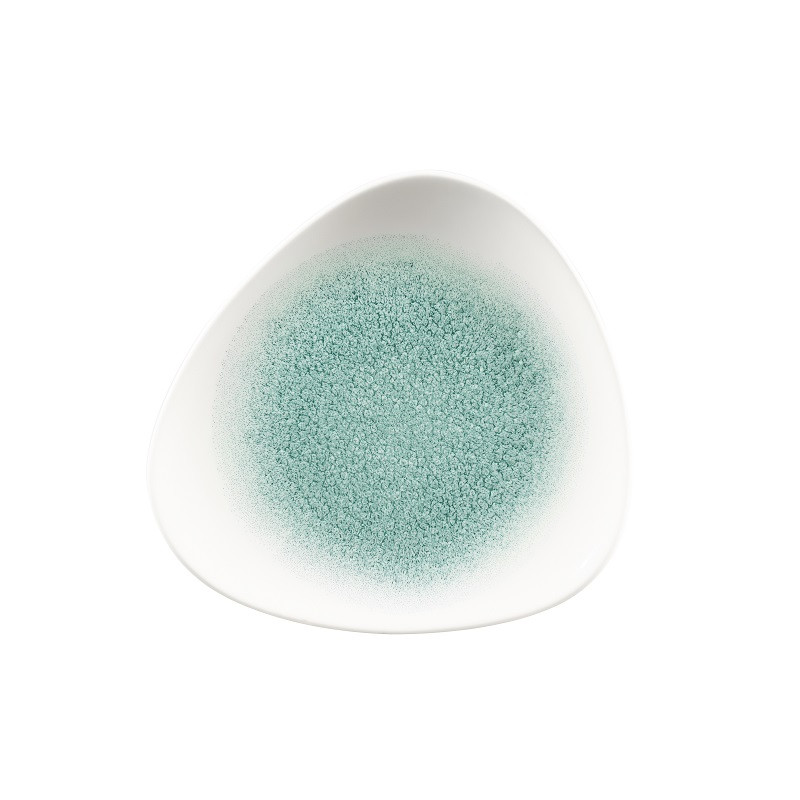 Тарелка мелкая треугольная 19,2см, без борта, цвет Raku Jade Green, Studio Prints RKJGTR71