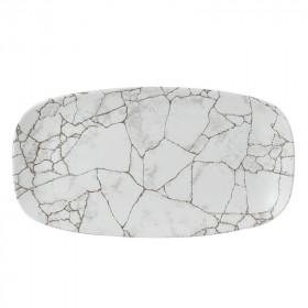Блюдо прямоугольное CHEFS 35,5х18,9см, без борта, цвет Kintsugi Agate Grey, Studio Prints KTAGXO141