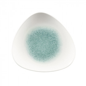 Тарелка мелкая треугольная 22,9см, без борта, цвет Raku Jade Green, Studio Prints RKJGTR91
