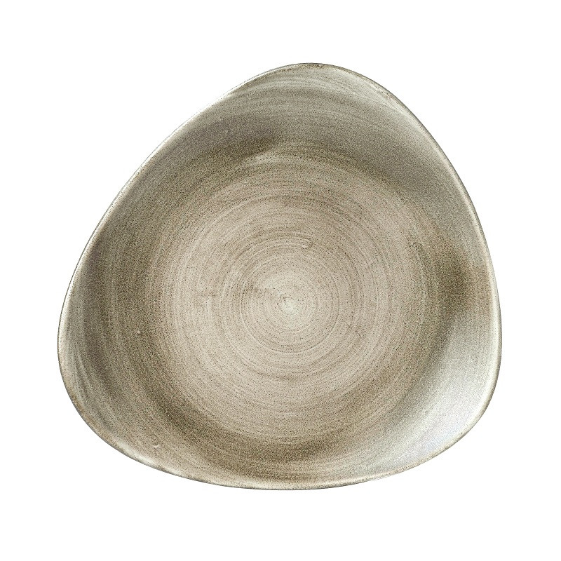 Тарелка мелкая треугольная 26,5см, без борта, Stonecast Patina, цвет Antique Taupe PAATTR101