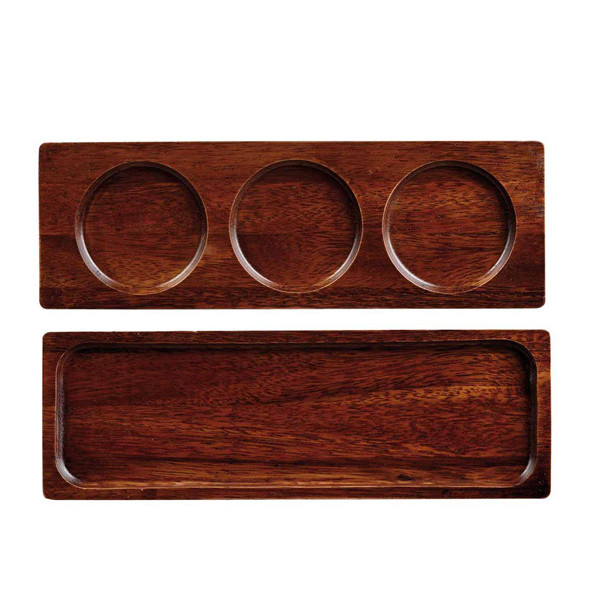 Блюдо деревянное 27х9см, двухстороннее, Buffet Wood ZCAWSWBD1